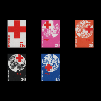 Nederland 1972 - 1015-1019 - Rode-Kruiszegels